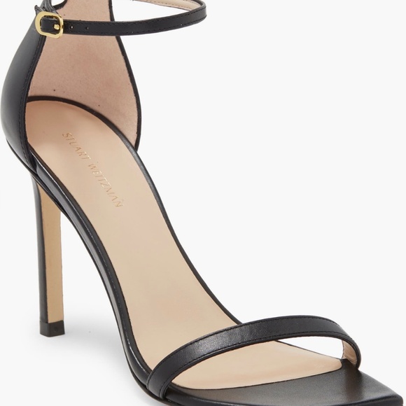 Stuart Weitzman Amelina Heeled Sandal Black 5.5 Brand New No Tags - Picture 7 of 7